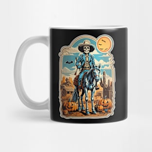 Old west Halloween cowboy skeleton Mug